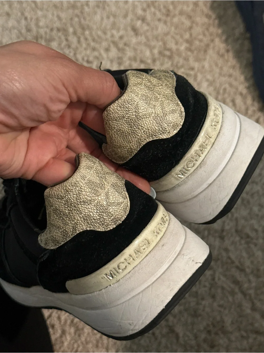 Michael Kors black Sneakers with Gold Accent